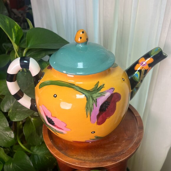 Vintage Prott Designs Hand-Painted Poppy Teapot - Picture 8 of 8